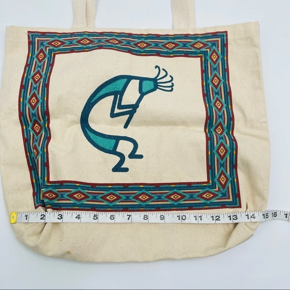 Canvas‎ tote Kokopelli dancer beach reusable